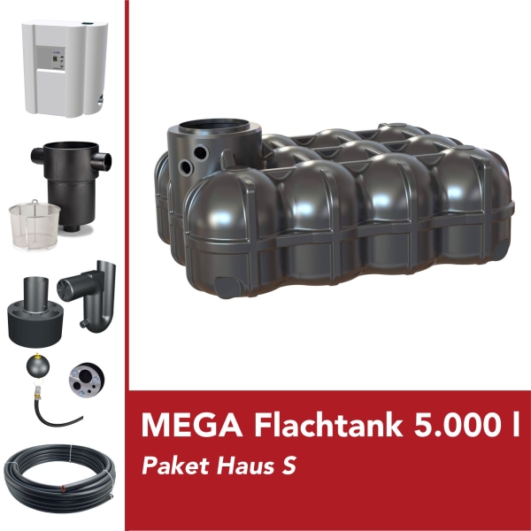MEGA Premium Flachtank 5.000 l Paket Haus S