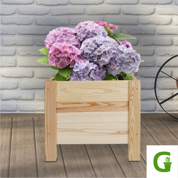machen! 40 40 Gartenkomfort24.de zu FSC-zertifiziertem Up x Deinen | Garten cm schöner - aus Green Blumenkasten & Alles, Holz um